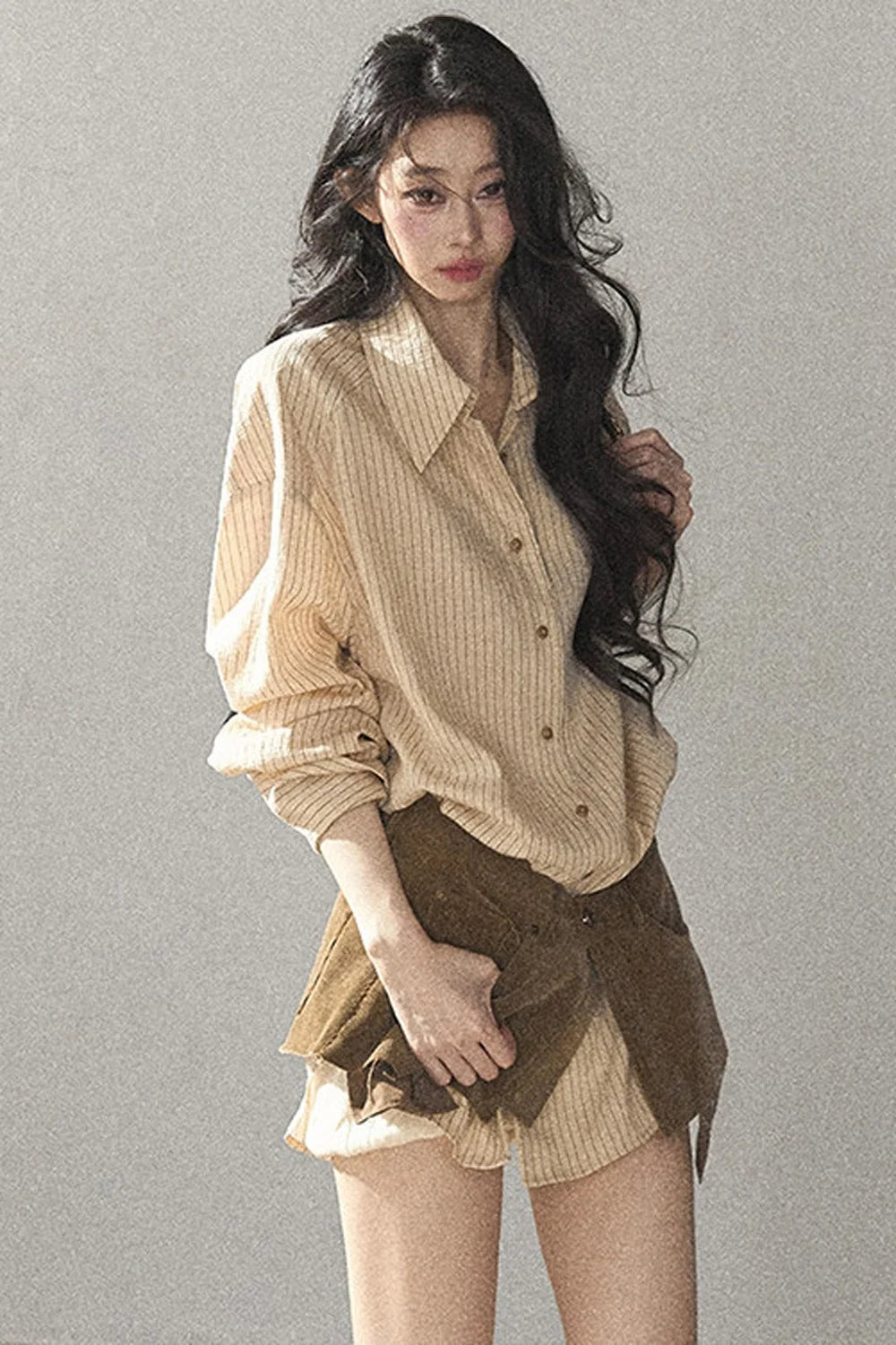 Autumnal Botanical Shirt and Skirt Set