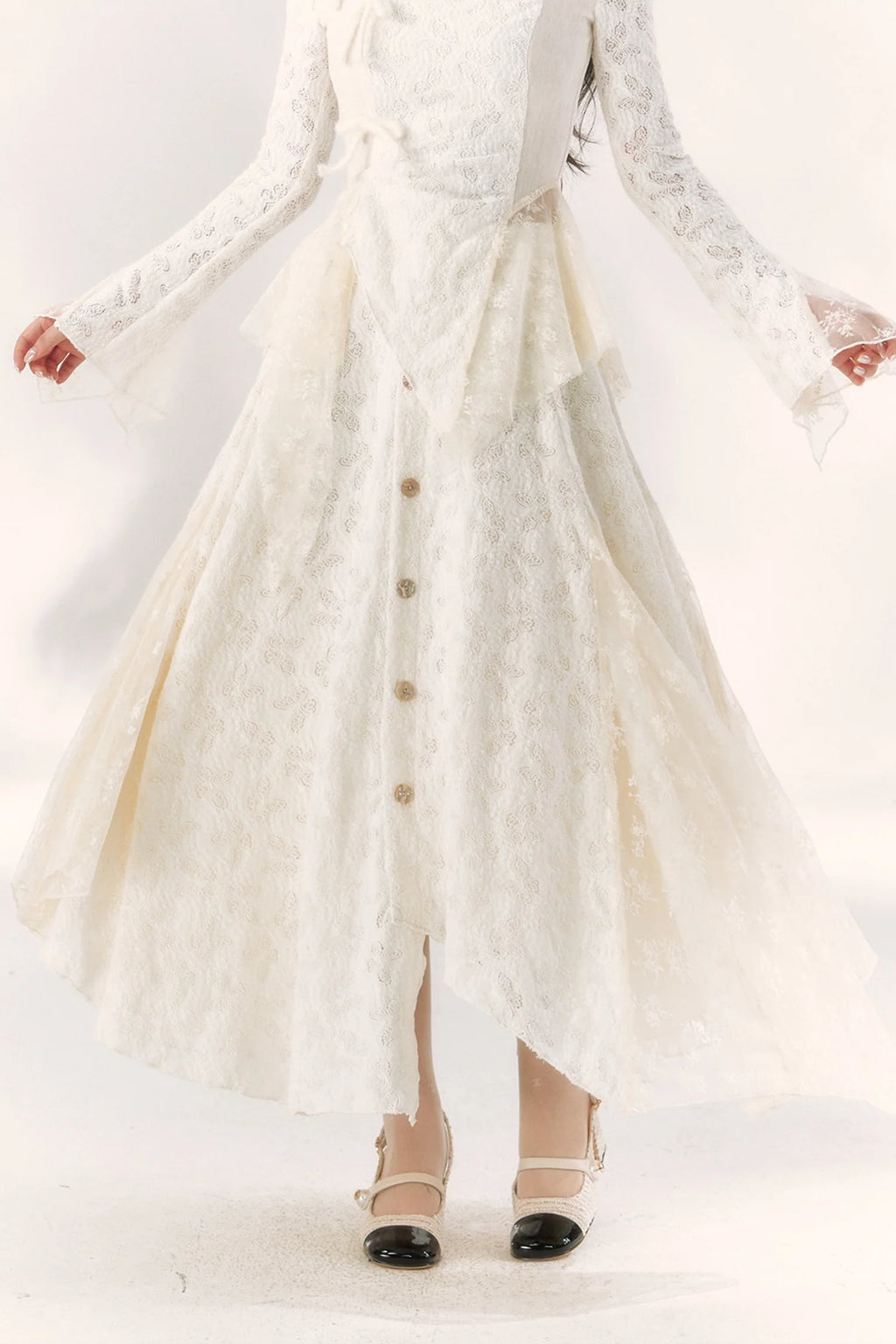 Butterfly Dream Knit Layered-Look and Skirt Set-Up