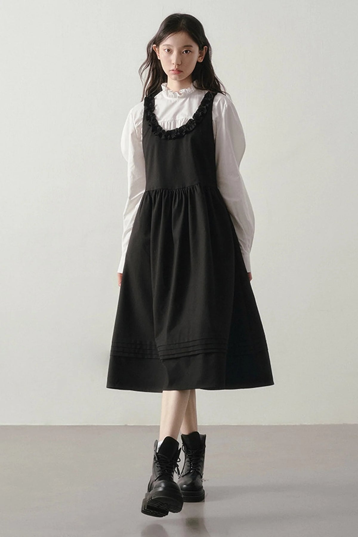 Shadow Ruffled Dress