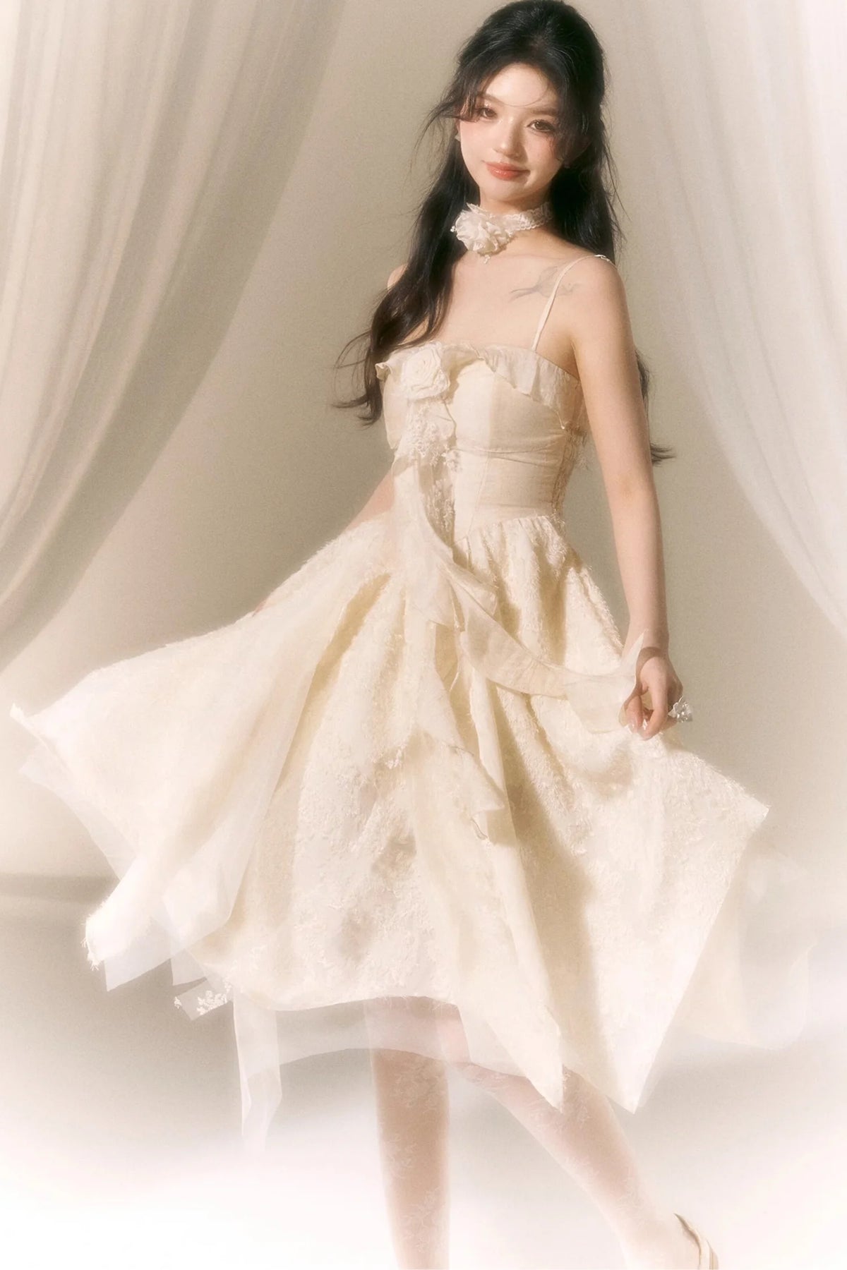 French Style Rose Dress
