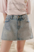 Galaxy Glitter Denim Skirt