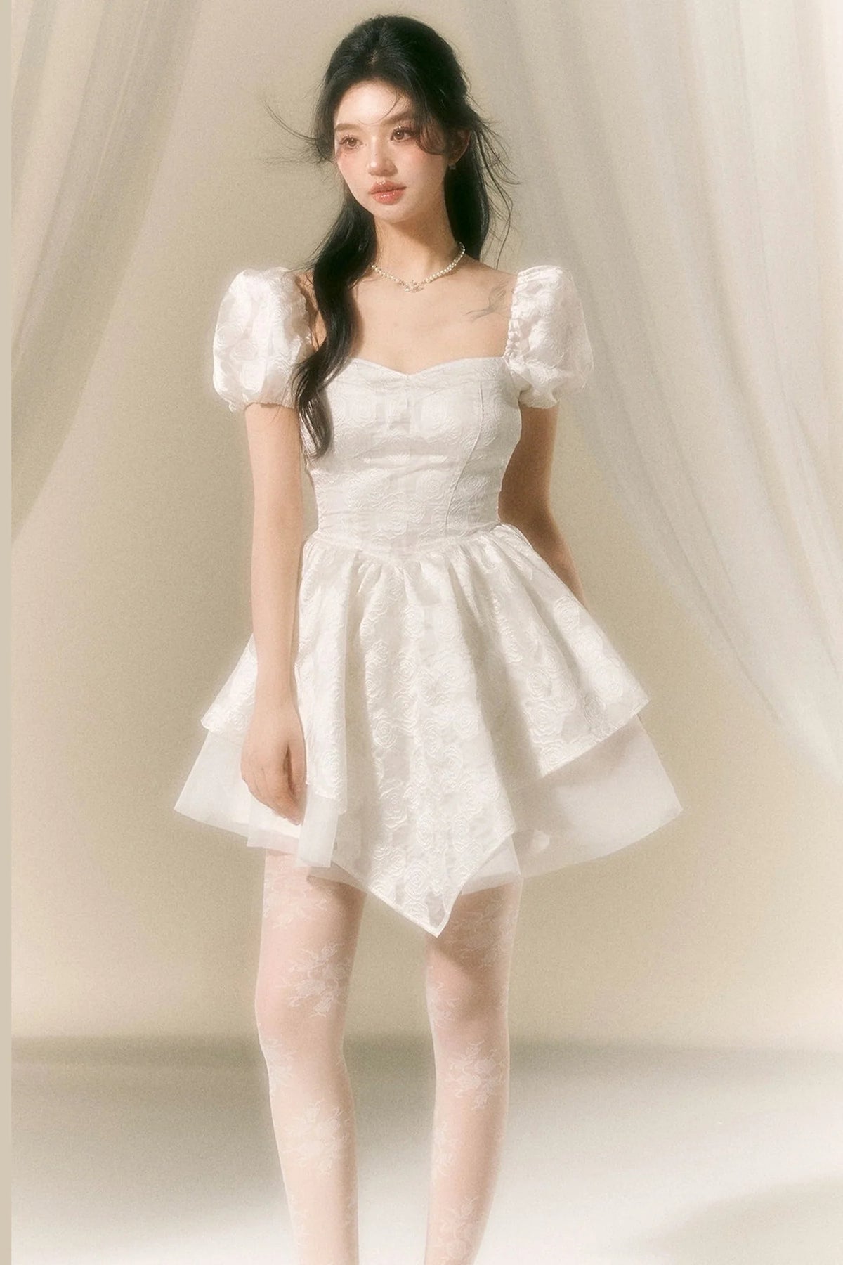 Tea Break Puff Sleeve Dress