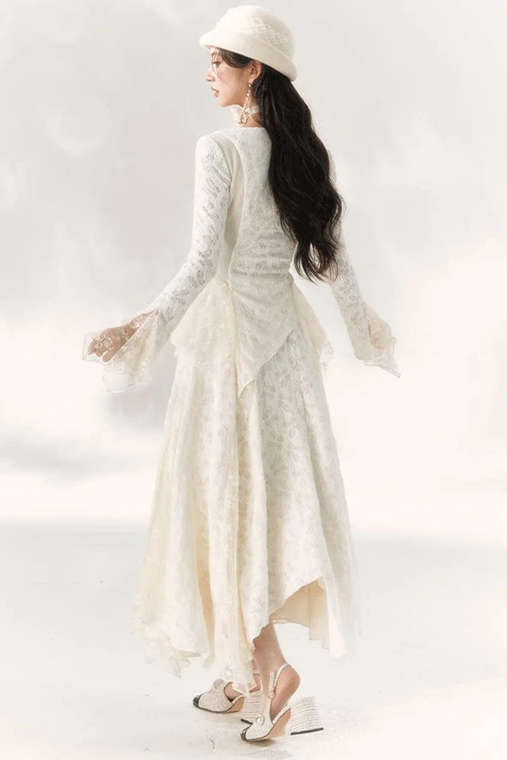 Butterfly Dream Knit Layered-Look and Skirt Set-Up