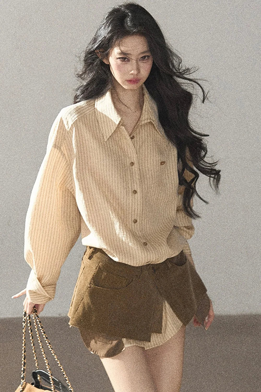Autumnal Botanical Shirt and Skirt Set