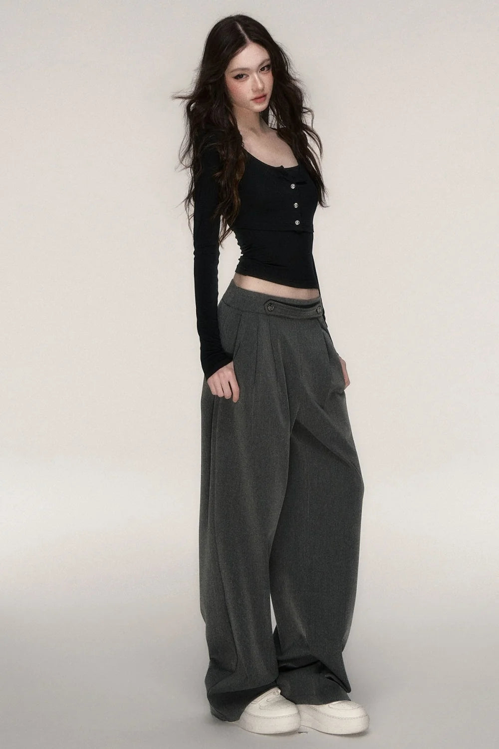 Long-Sleeved Top and Camisole Set