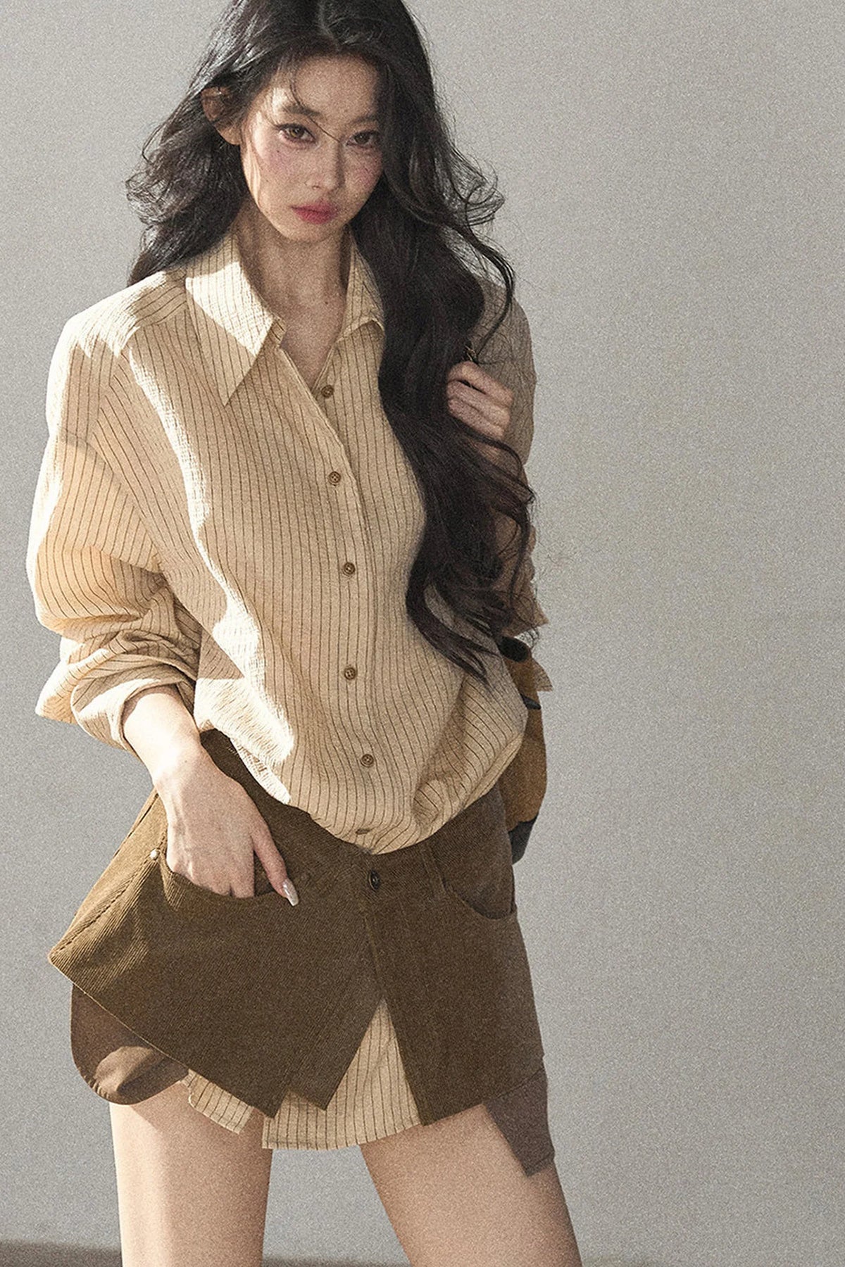 Autumnal Botanical Shirt and Skirt Set