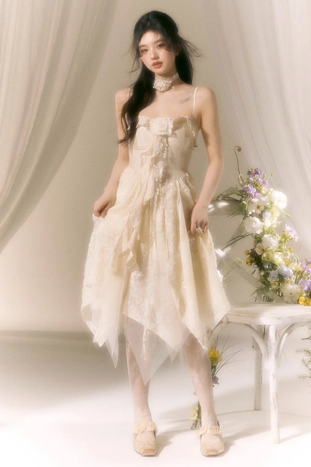 French Style Rose Dress