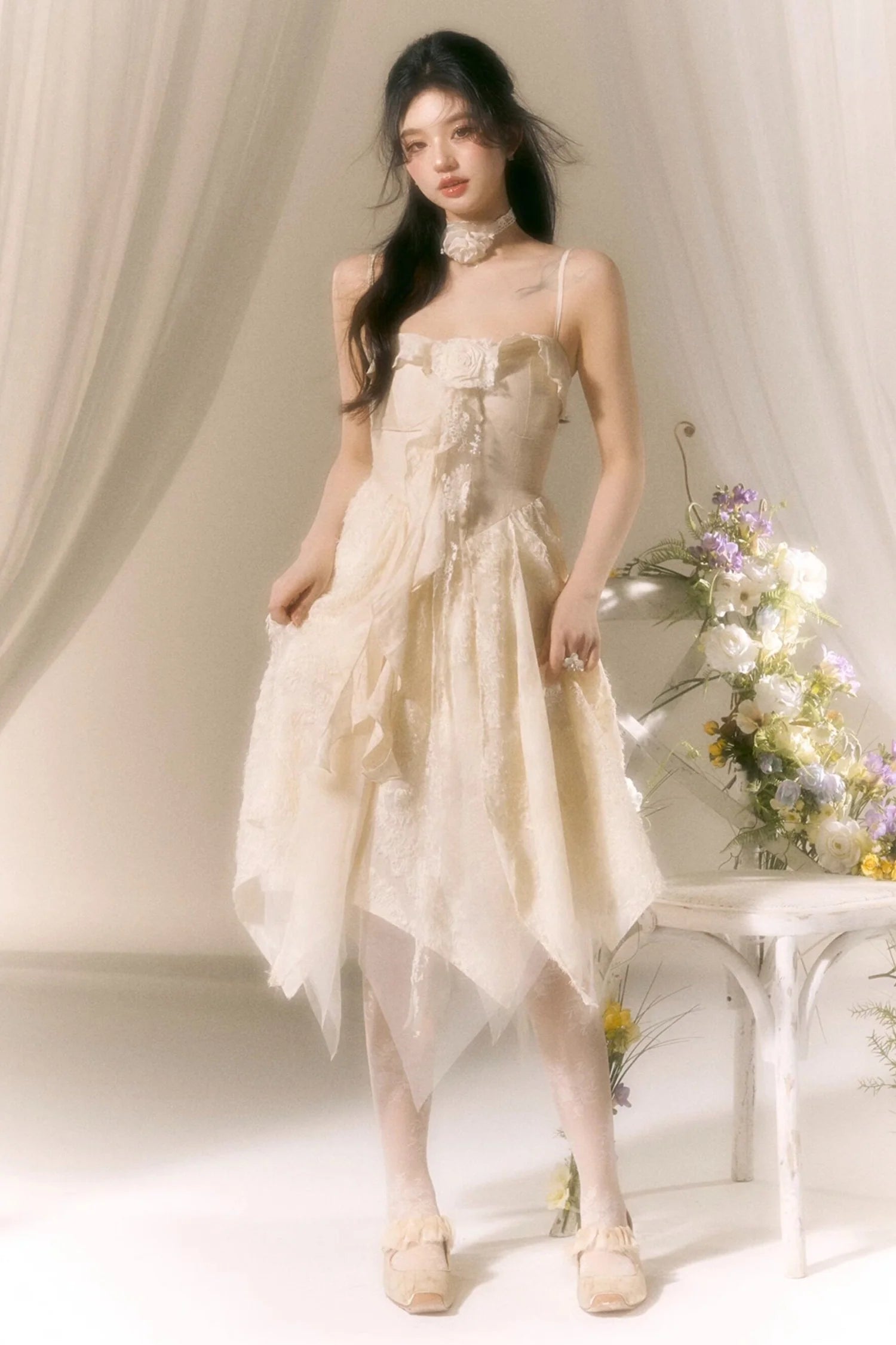 French Style Rose Dress