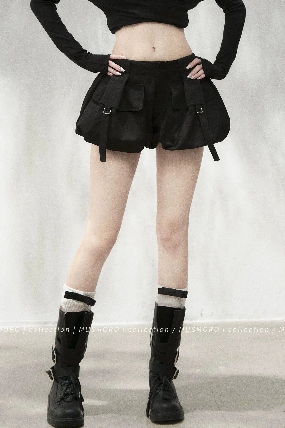 Vintage Puff Cargo Skirt Pants