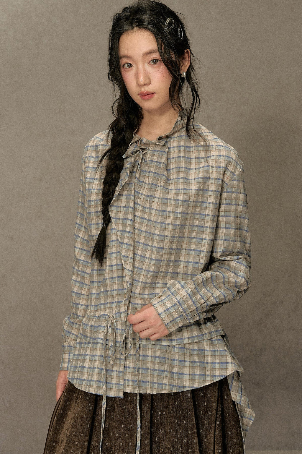 Plaid Long-Sleeve Shirt