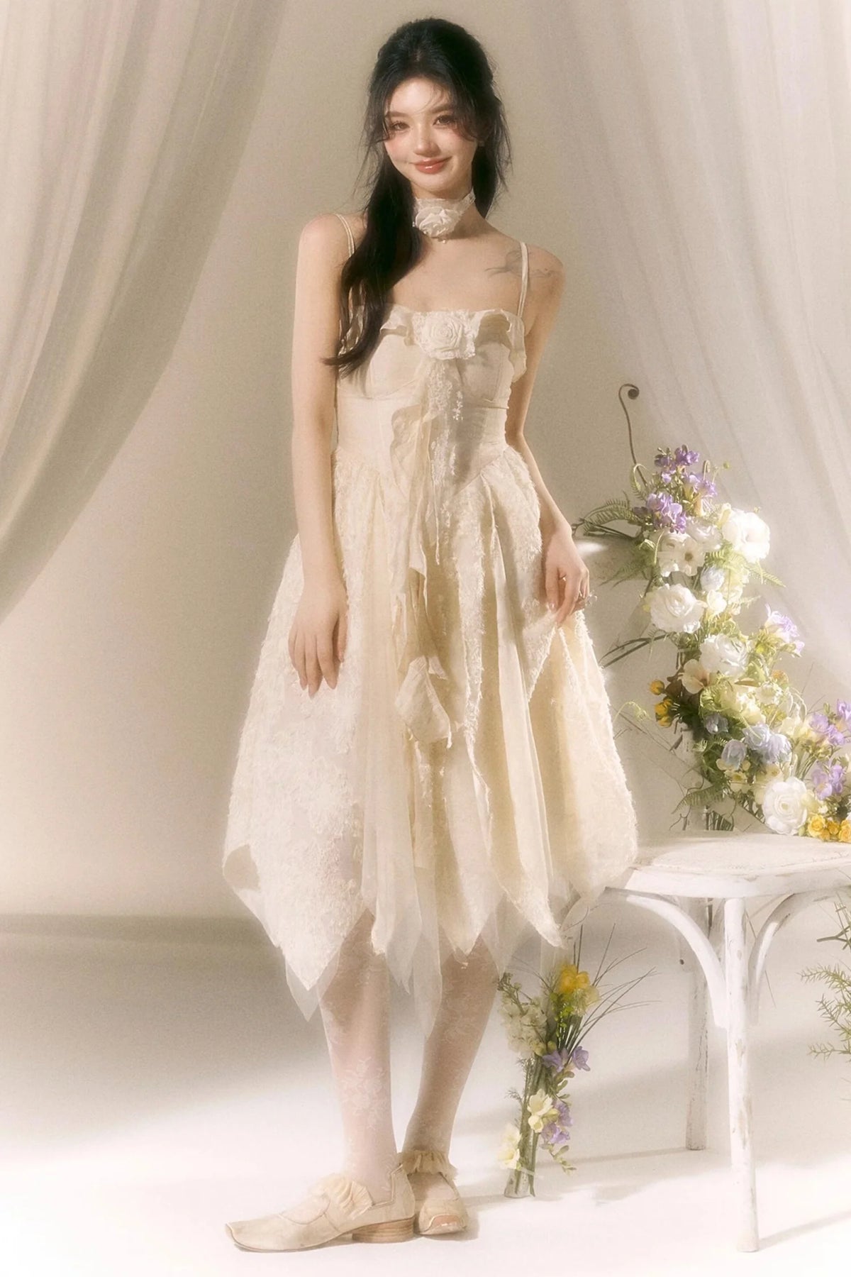 French Style Rose Dress
