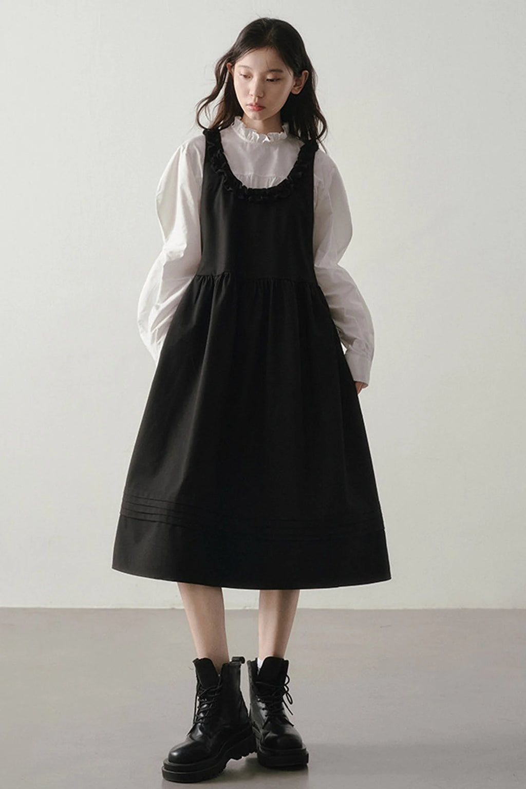 Shadow Ruffled Dress