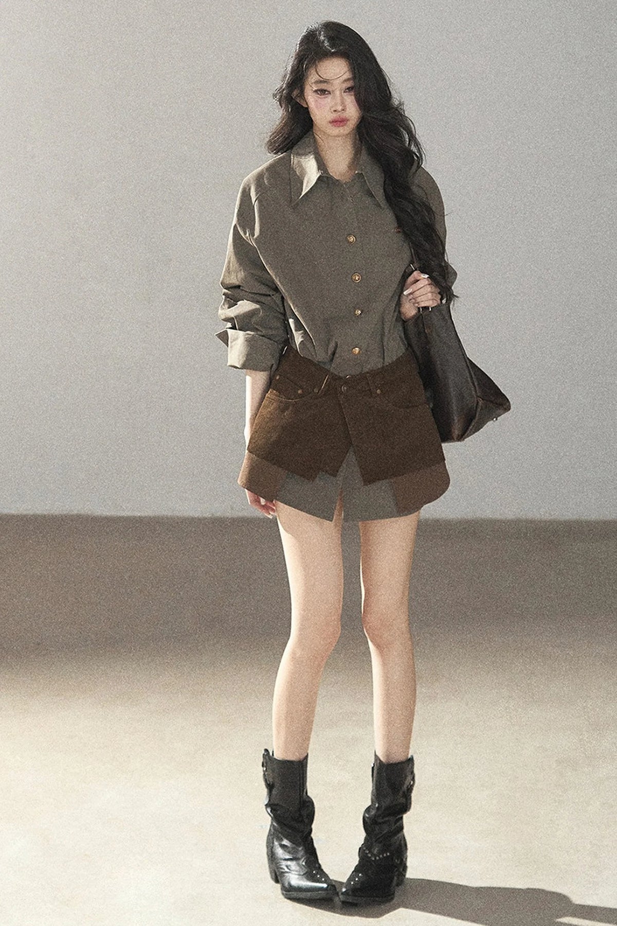 Autumnal Botanical Shirt and Skirt Set