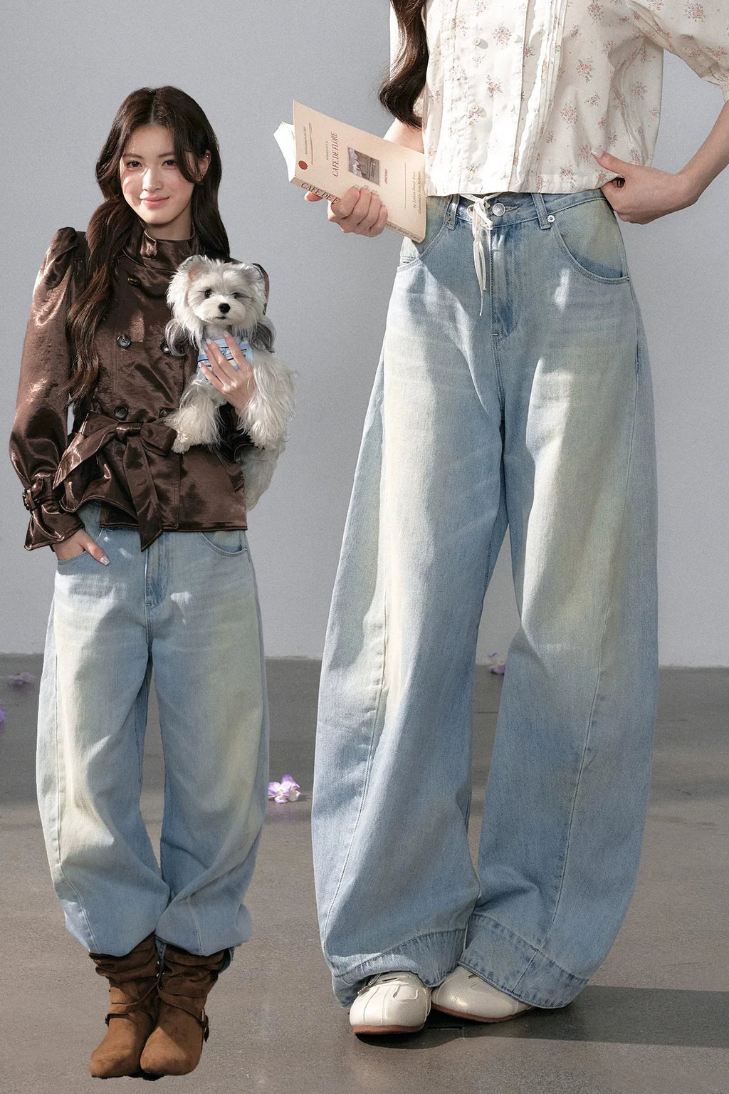 Wide-Leg Straight Jeans