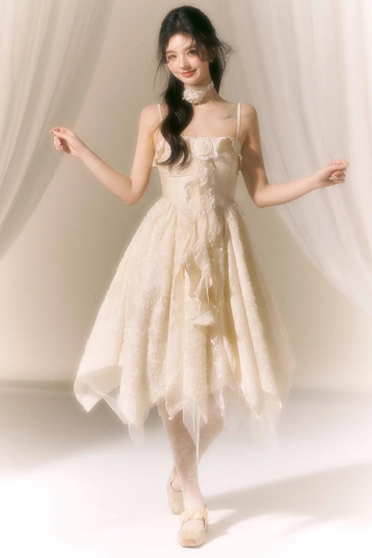 French Style Rose Dress