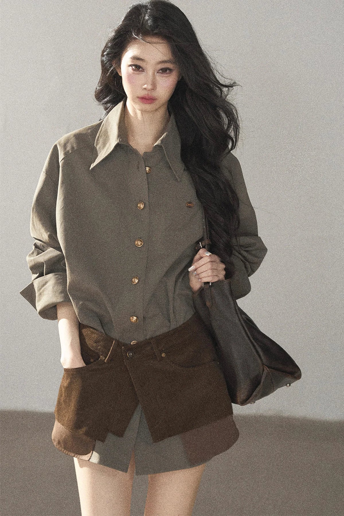 Autumnal Botanical Shirt and Skirt Set