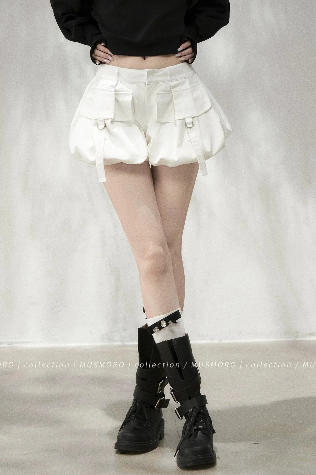 Vintage Puff Cargo Skirt Pants