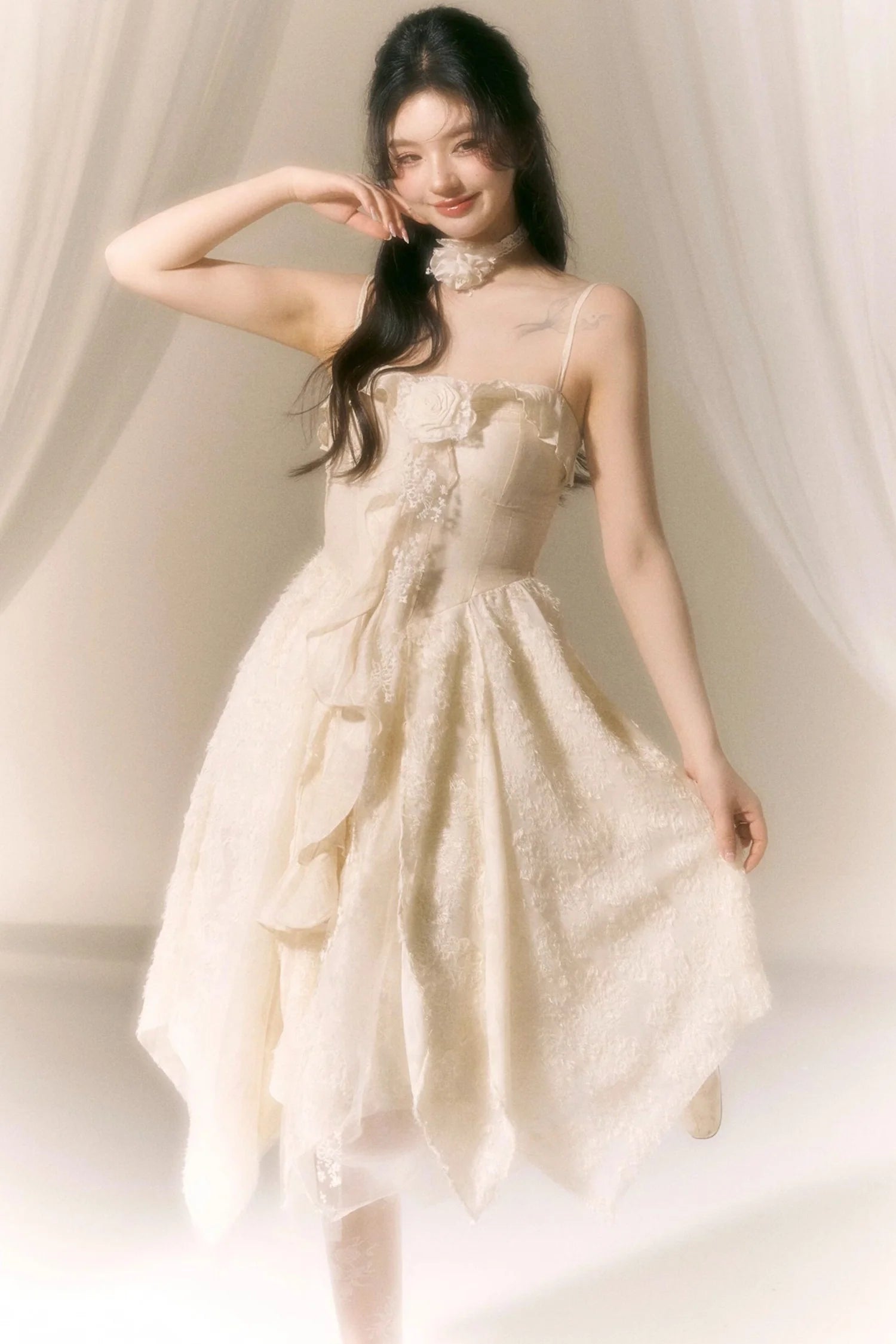 French Style Rose Dress