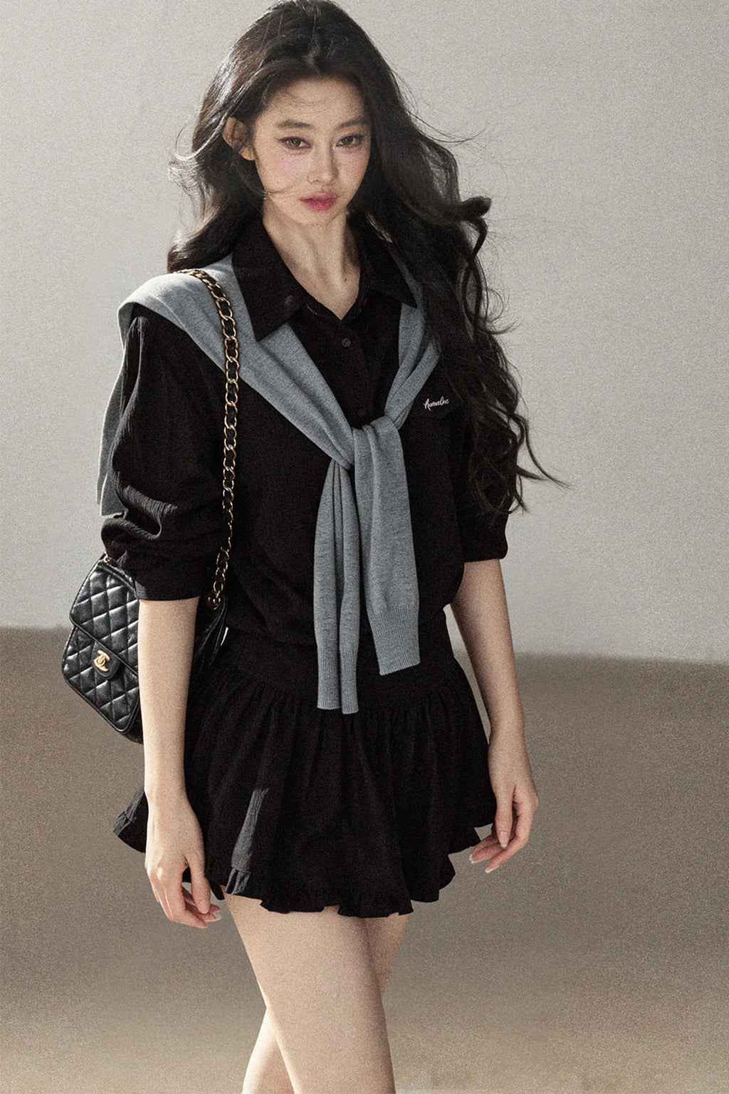 Night Whisper Shirt, Skirt Two-Piece and Jacket Set-Up
