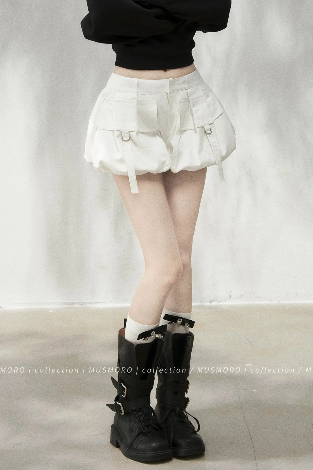 Vintage Puff Cargo Skirt Pants
