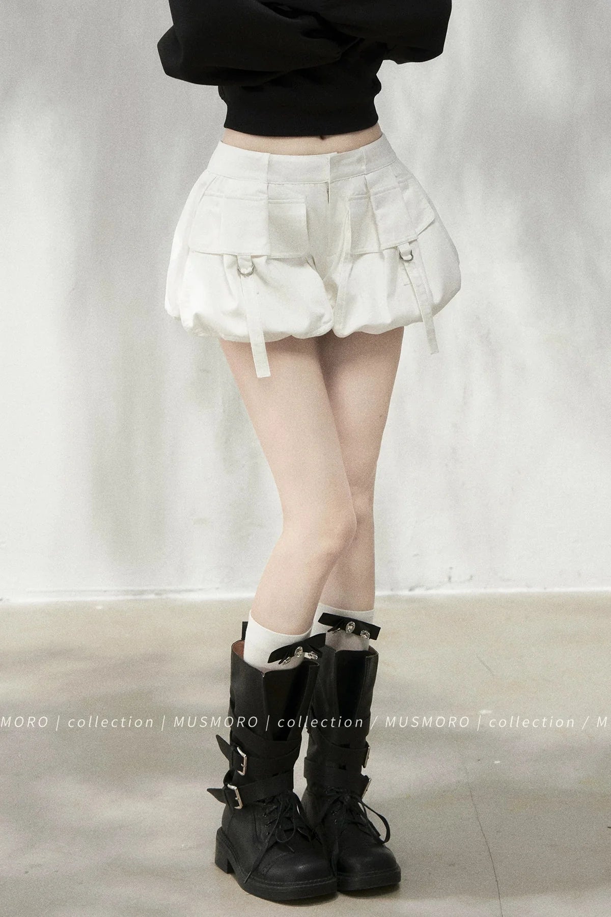Vintage Puff Cargo Skirt Pants