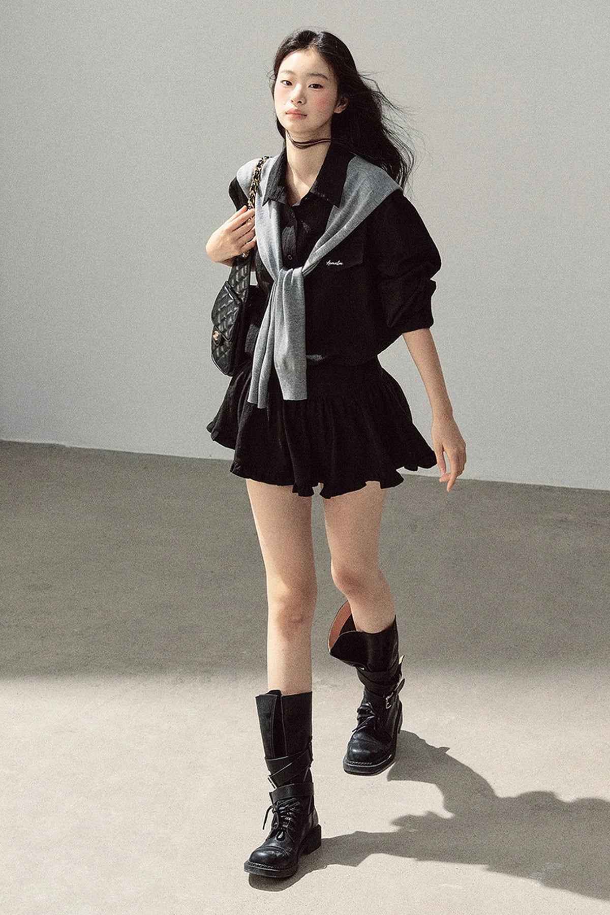 Night Whisper Shirt, Skirt Two-Piece and Jacket Set-Up