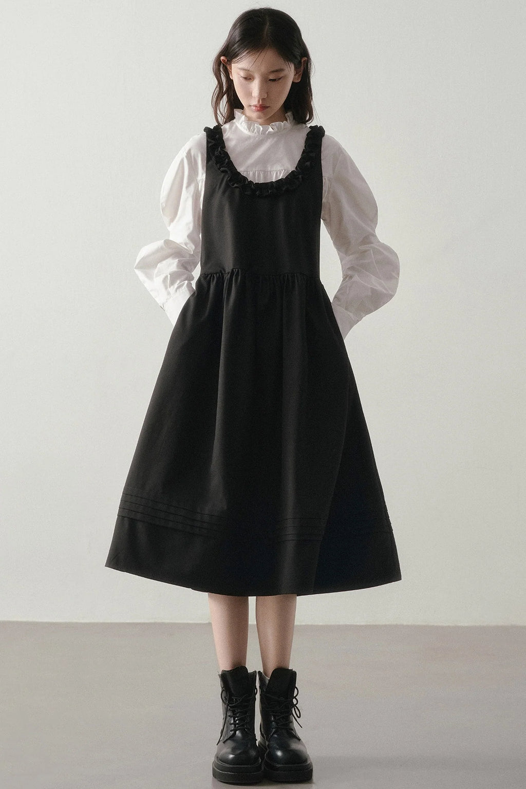 Shadow Ruffled Dress