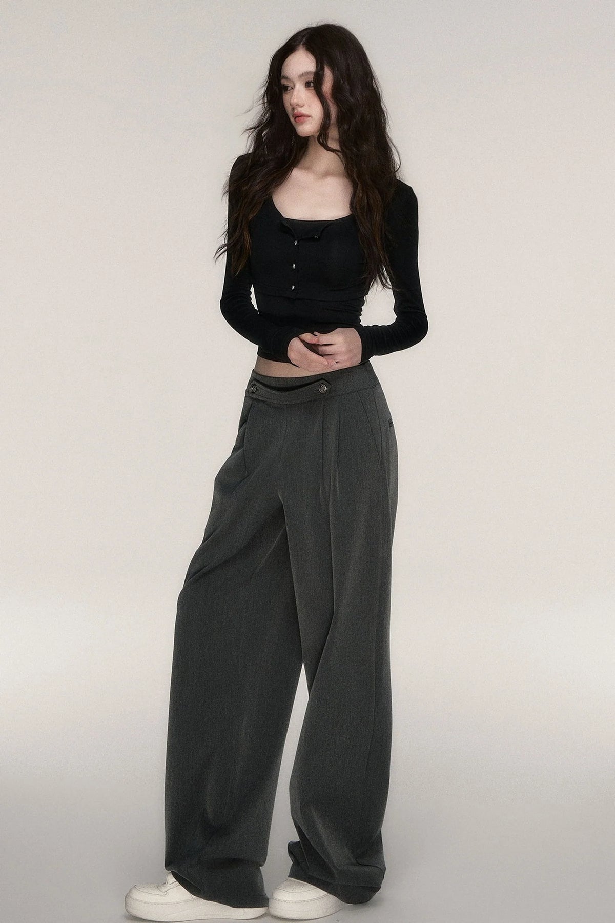 Long-Sleeved Top and Camisole Set
