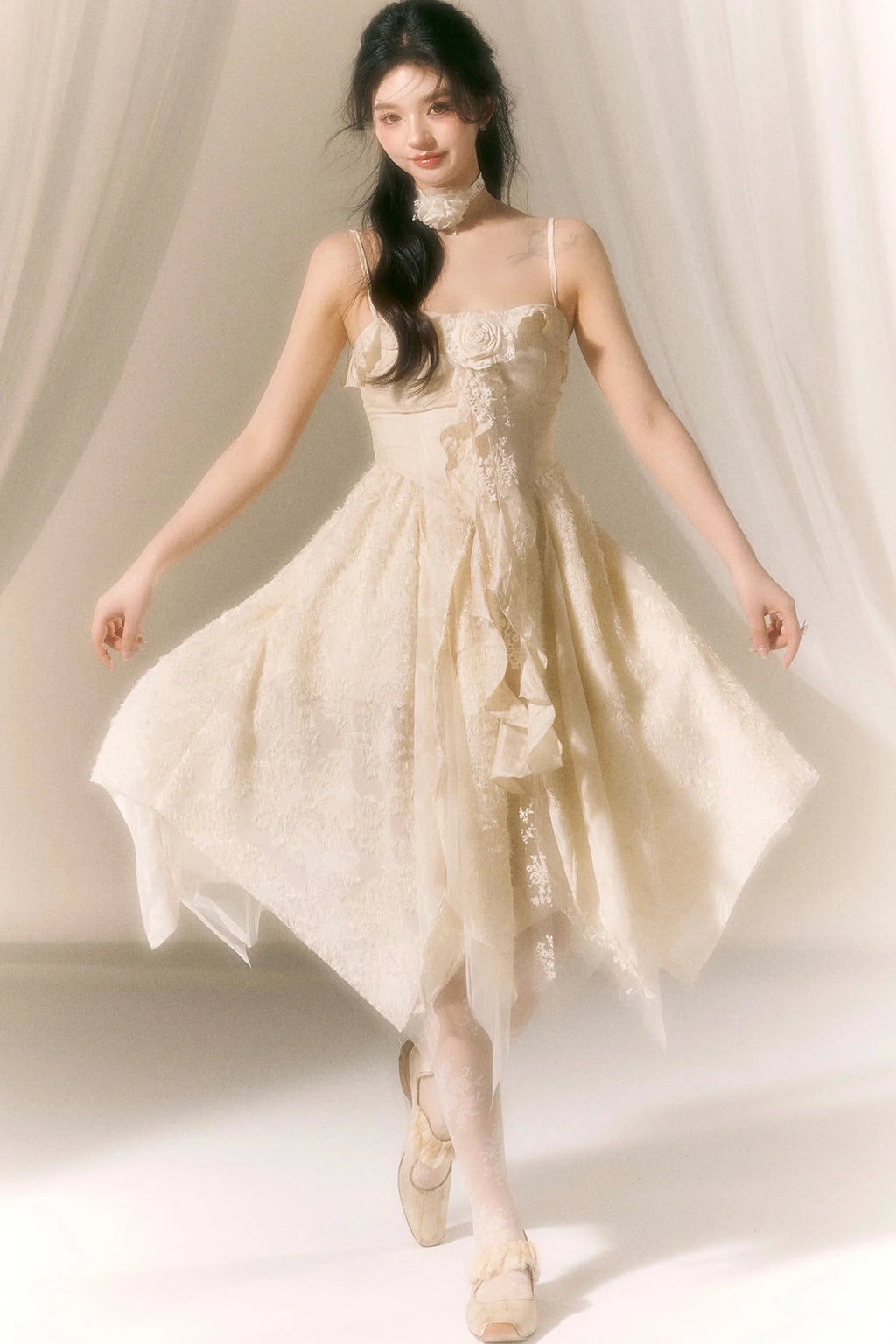 French Style Rose Dress