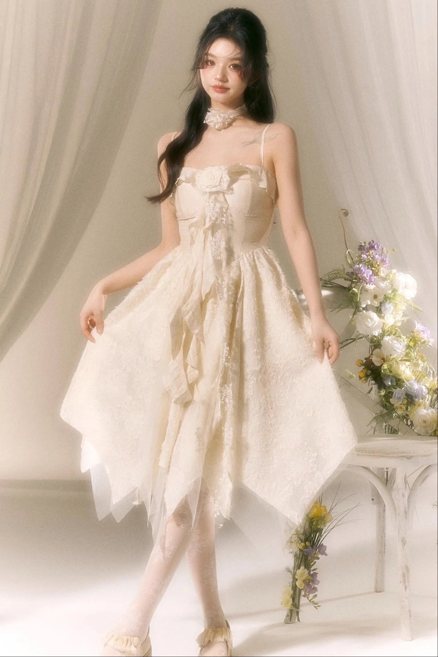 French Style Rose Dress