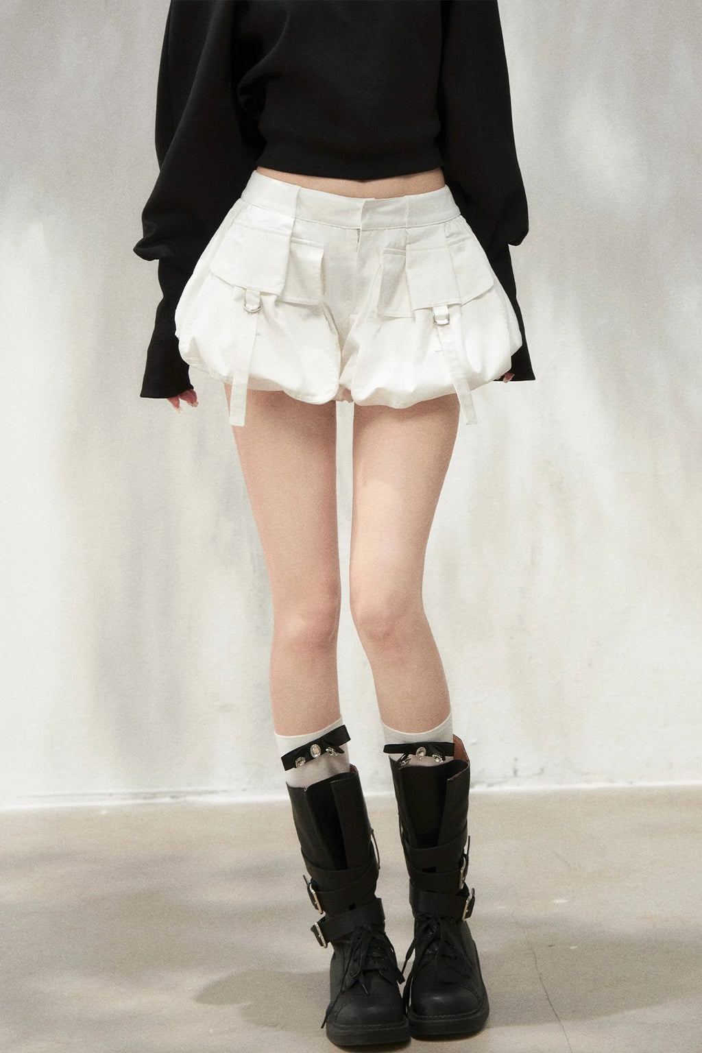 Vintage Puff Cargo Skirt Pants