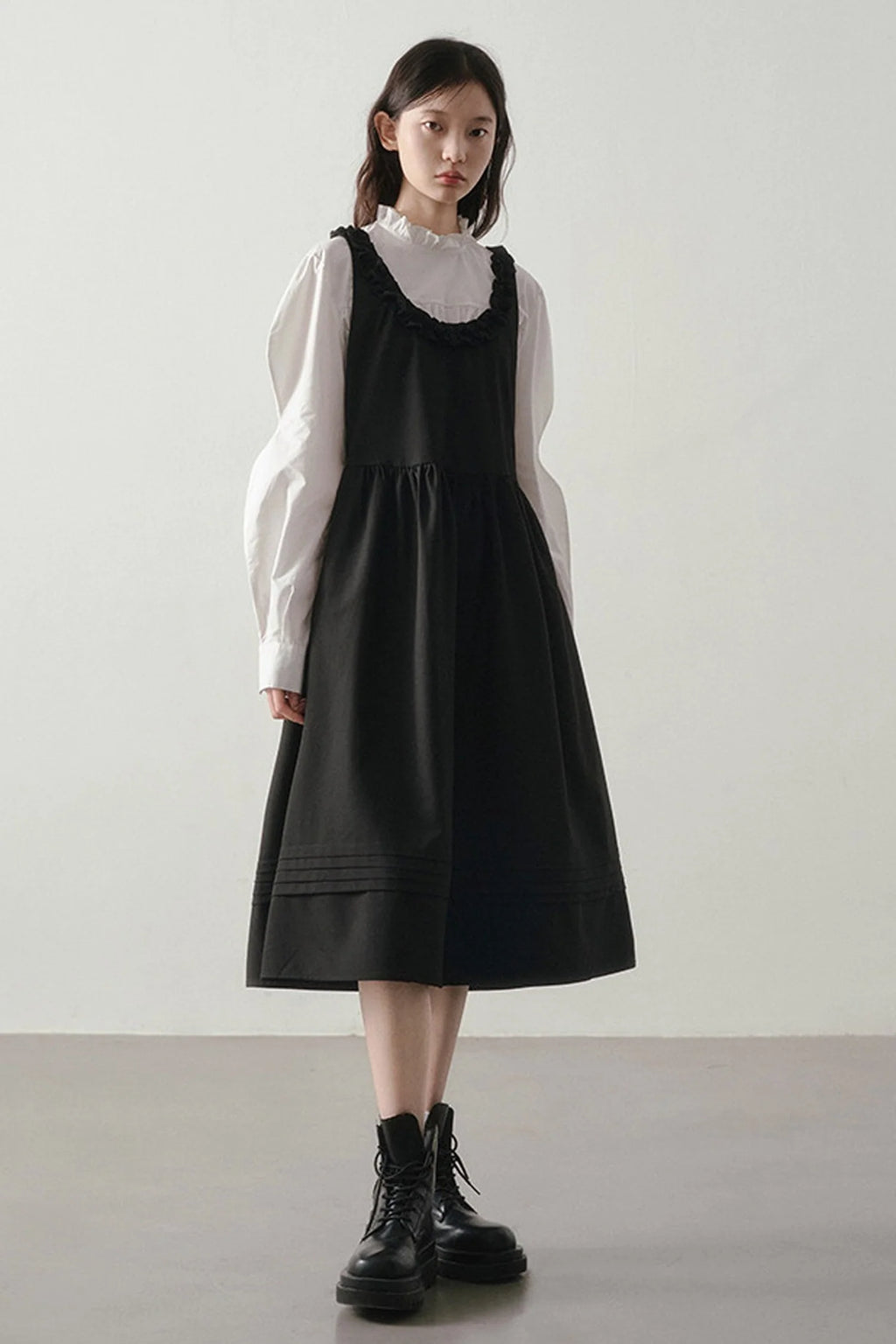 Shadow Ruffled Dress