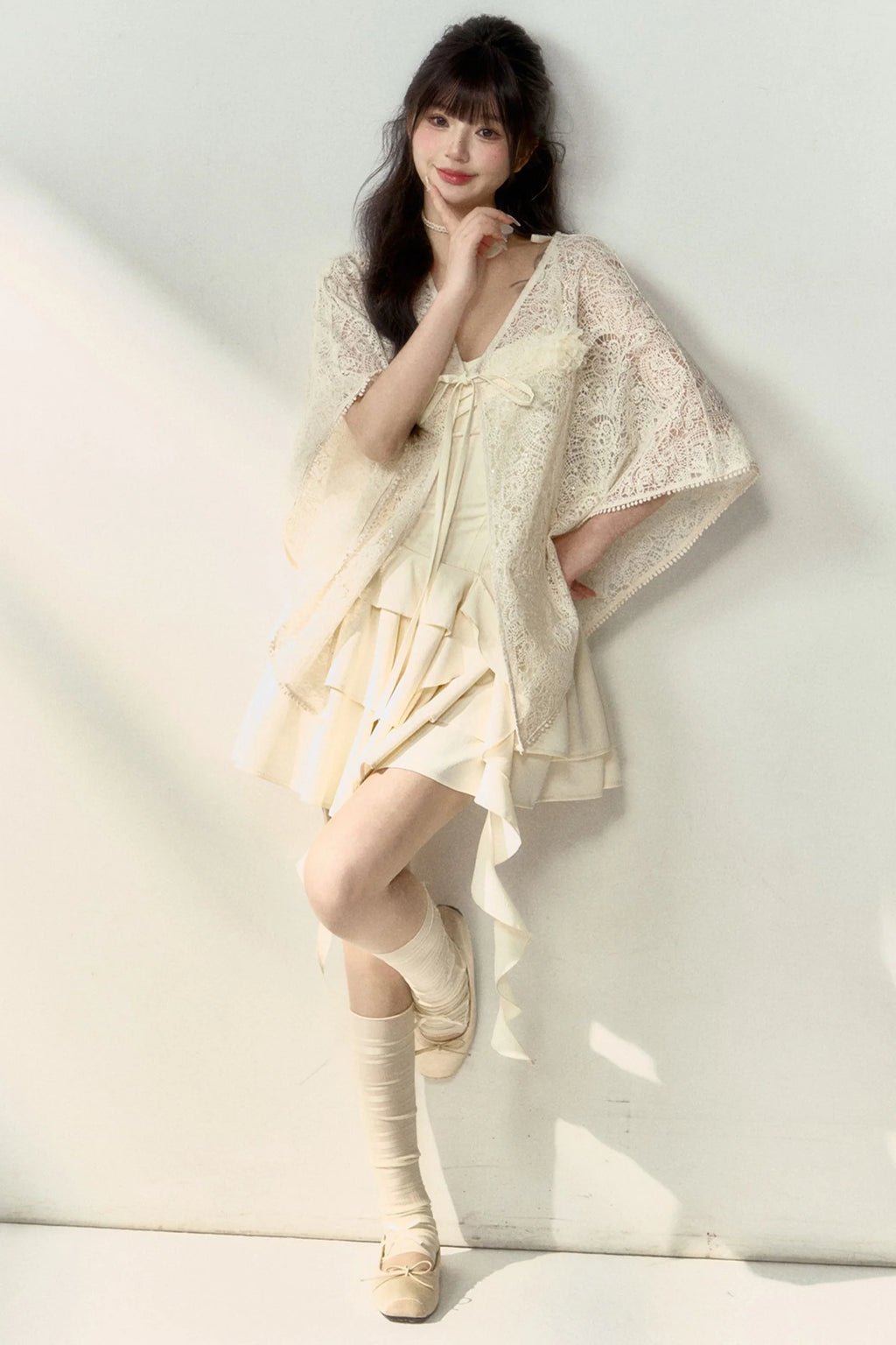 Floral Ballet Suspender Waist Dress