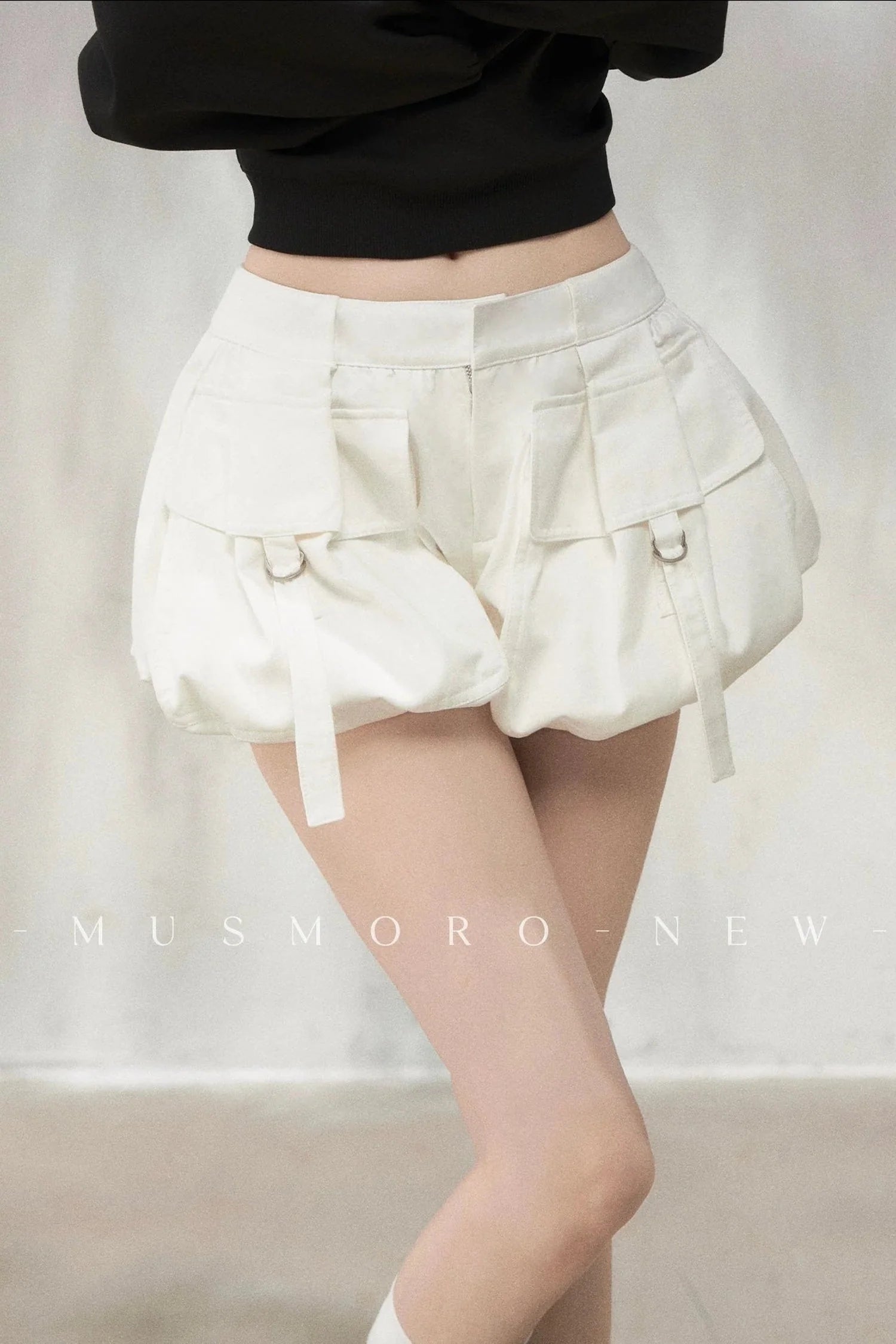 Vintage Puff Cargo Skirt Pants