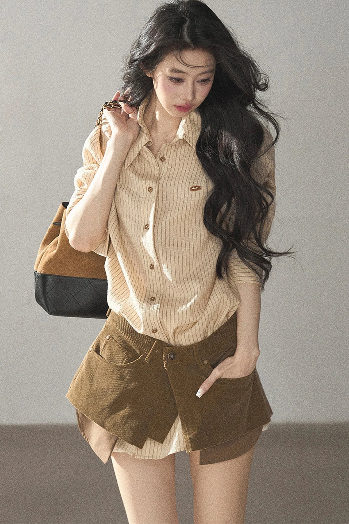Autumnal Botanical Shirt and Skirt Set