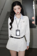 Elegant Shirt and Skirt Two-Piece Set-Up
