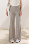 Wide Waist Straight Leg Knit Pants